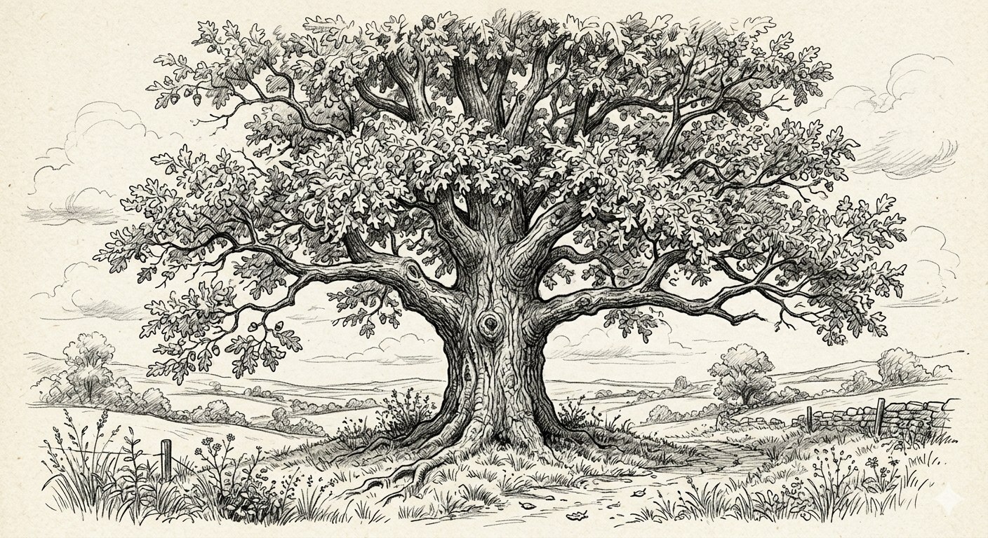 Everoak oak tree illustration